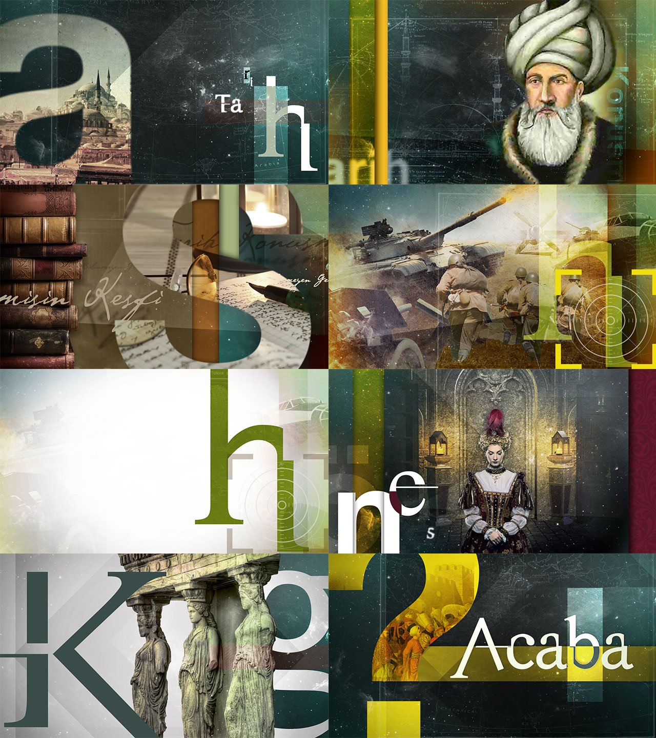 Style frames for the opening title