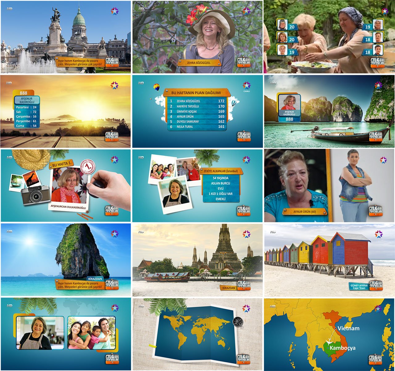 screen graphics for a tv program