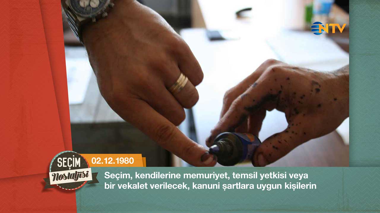On screen graphics ans a picture of voter's hand that someone drop ink on it.