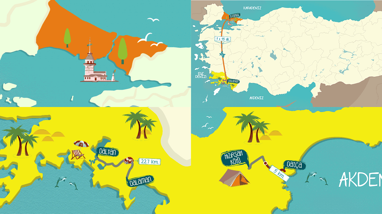 vector animated map Tr