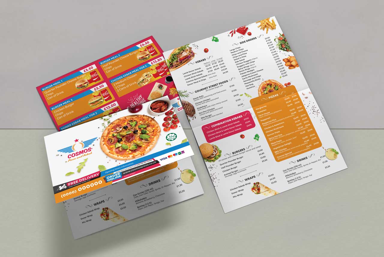 Leaflet for Cosmos Catering