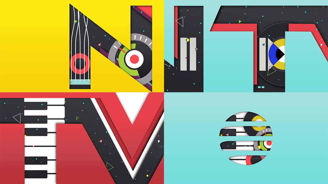 Music related graphics within text