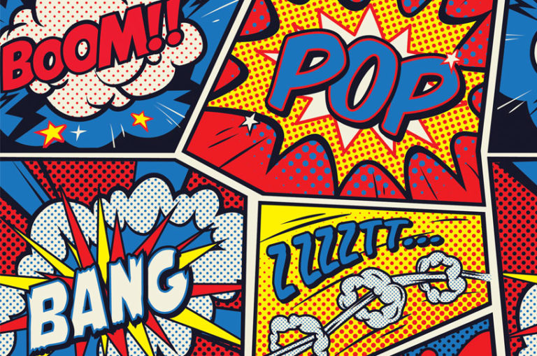 pop art comic book page